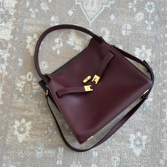 Tory Buch Lee Radziwill Small Double Satchel Bag in Clarat - Picture 6 of 9